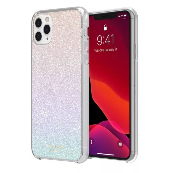 Kate Spade Apple iPhone 11 Pro Max/ XS Max Hard Shell Phone Case Ombre Glitter - Picture 1 of 4